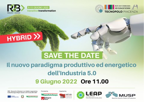 SAVE THE DATE! – Tecnopolo di Piacenza a R2B 2022